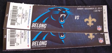 tickets to panthers football game